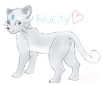  2019 blue_eyes character_name cheek_tuft chest_tuft digital_media_(artwork) digitigrade english_text fangs felicity_(9tales) felid feline female feral fur looking_at_viewer mammal nintendo persian_(pok&eacute;mon) pok&eacute;mon pok&eacute;mon_(species) pussy rymherdier smile solo standing text tuft video_games 