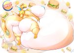  anthro belly big_belly big_breasts big_butt big_tail breasts burger butt crown female fish food french_fry huge_breasts huge_butt hyper hyper_belly leonkatlovre marine morbidly_obese morbidly_obese_female non-mammal_breasts obese obese_female overweight overweight_female sasha_sweets shark solo thick_tail thick_thighs 