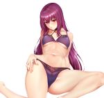  bra cameltoe erect_nipples fate/stay_night pantsu scathach_(fate/grand_order) string_panties underboob zucchini 
