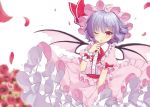  beni_kurage dress lolita_fashion remilia_scarlet skirt_lift touhou wings 