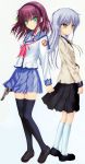  angel_beats! na-ga screening seifuku stick_poster tenshi thighhighs yurippe 