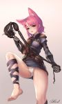  animal_ears armor cameltoe dark_souls_3 kie_(wylee2212) pantsu skirt_lift weapon 