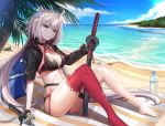  bikini cleavage fate/grand_order garter jeanne_d&#039;arc jeanne_d&#039;arc_(alter)_(fate) swimsuits sword thighhighs user_zfhc5573 