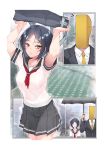  business_suit hayami_kanade jjune producer see_through seifuku the_idolm@ster the_idolm@ster_cinderella_girls umbrella wet_clothes 