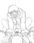  akamaru anal bulge dual_persona inuzuka_kiba male monochrome naruto penis selfcest tagme yaoi zetsho 