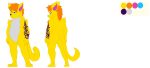  absurd_res anthro butt canid canine doritomon fayne_aldan felid feline fur hi_res hybrid intersex male mammal nude simple_background slightly_chubby smile solo tattoo 