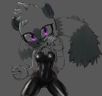 2019 5_fingers anthro biped breasts chest_tuft clothed clothing clothing_lift eyelashes female fingers fur gloves hair handwear hi_res idw_publishing lemur long_tail looking_at_viewer mammal monochrome multicolored_body multicolored_fur napalm_express nipple_outline partially_colored primate purple_eyes ringtail shirt shirt_lift short_hair signature skinsuit smile solo sonic_(series) sonic_the_hedgehog_(idw) strepsirrhine tangle_the_lemur tight_clothing topwear tuft two_tone_body two_tone_fur two_tone_tail 