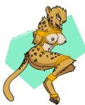  2019 anthro bdsm bondage bound breasts butt capaoculta_(artist) cheetah cheetah_(dc) claws dc_comics digital_media_(artwork) felid feline female fur hi_res justice_league looking_at_viewer mammal nipples nude pinup pose rope rope_bondage signature simple_background solo spots spotted_body spotted_fur spotted_tail tan_belly yellow_body yellow_fur 