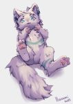  absurd_res canid canine canis domestic_dog feet feral fluffy fur hi_res kemono lluumi mammal paws white_body white_fur 