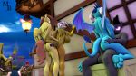  16:9 3d_(artwork) anthro avian balls big_breasts breasts butt digital_media_(artwork) dragon equid equine female friendship_is_magic gilda_(mlp) gryphon hi_res male male/female mammal masterbrony my_little_pony princess_ember_(mlp) pterippus rory_kenneigh wings 