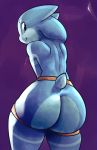  2018 alien ambiguous_gender big_butt blue_body blue_skin butt butt_focus hi_res humanoid looking_back puwa skoon_(character) smile solo sqoon 