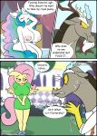  absurd_res amaichix anthro big_breasts breasts comic dialogue discord_(mlp) draconequus equid equine female fluttershy_(mlp) friendship_is_magic hi_res horn huge_breasts male mammal my_little_pony nude princess_celestia_(mlp) pterippus winged_unicorn wings 