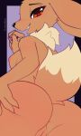 absurd_res anthro anus barely_visible_anus breasts brown_body brown_fur eevee female freeedon fur generation_1_pokemon genitals hi_res nintendo nipples nude open_mouth pokemon pokemon_(species) pussy smile solo tail