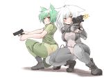  2girls eliminator_kaede gun kuratsuki_kaede rousokuc tagme_(character) weapon 