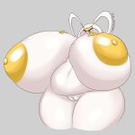 antennae_(anatomy) anthro areola arthropod belly big_belly big_breasts breasts female generation_7_pokemon genitals hand_on_breast hi_res huge_breasts huge_thighs hyper hyper_breasts hyper_thighs monochrome multicolored_body navel nintendo nipples nude obese obese_anthro obese_female overweight overweight_anthro overweight_female pheromosa pokemon pokemon_(species) purple_eyes pussy signature simple_background solo text tha_randomu thick_thighs ultra_beast white_body yellow_body