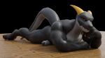 absurd_res anonymous_artist anthro black_body claws dragon erection genitals gold_(metal) grey_body hi_res horn male nude penis scalie simple_background solo tail