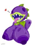 2023 anthro anthrofied areola bodily_fluids breasts chomper_(pvz) digital_media_(artwork) drooling electronic_arts electronics elemental_creature female flora_fauna hi_res hs-echoes human humanoid mammal nipples nude plant plants_vs._zombies popcap_games purple_body purple_skin saliva simple_background solo teeth tongue tongue_out