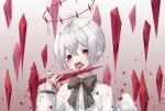  all_male blood male original pointed_ears red_eyes short_hair tagme_(artist) vampire white_hair wings 