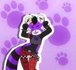 ailurid animated anthro dancing lux_flare male mammal punk red_panda