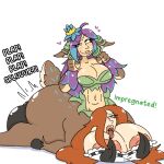 1:1 ahegao balls big_balls big_breasts breasts duo female genitals hair herm huge_balls huge_breasts human impregnation intersex intersex/female league_of_legends lillia_(lol) looking_pleasured lying_on_another mammal milkbuni miss_fortune_(lol) nipple_slip orange_hair pulling_hair riot_games taur touching_hair