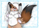anthro arctic_wolf canid canine canis dark12823 female mammal slightly_chubby solo tickling tickling_armpits tickling_sides wolf