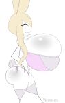 absurd_res animal_humanoid big_breasts big_butt bikini bikini_bottom blonde_hair breasts butt clothed clothing curvy_figure digital_drawing_(artwork) digital_media_(artwork) female hair hi_res hourglass_figure huge_breasts huge_butt humanoid lagomorph lagomorph_humanoid leporid_humanoid long_hair looking_at_viewer mammal mammal_humanoid nirriti rabbit_ears rabbit_humanoid scut_tail short_tail side_boob side_view simple_eyes solo stick_figure swimwear tail thick_thighs