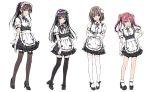  heels katase_mayumi kobayashi_chisato maid nagamiya_saeka oohara_rin soushokukei_na_succubus_da_kedo_ecchi_na_lesson_shite_kuremasu_ka? stockings thighhighs waitress wataya_mia 