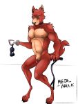 abs anthro balls bdsm canid canine claws collar five_nights_at_freddy&#039;s foreskin fox foxy_(fnaf) fur genitals hi_res leash male mammal meta_ballic muscular muscular_male nipples penis scottgames simple_background sitting smile solo striped_body stripes tail