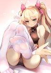  cameltoe feet granblue_fantasy leotard moneko1107 monika_weisswind thighhighs undressing 