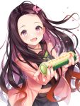  japanese_clothes kamado_nezuko kimetsu_no_yaiba seifuku uosaasou 