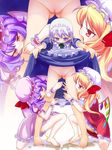  bad_id bad_pixiv_id barefoot bat_wings blonde_hair blue_hair braid cup dress dress_lift flandre_scarlet hat izayoi_sakuya kuuki maid maid_headdress multiple_girls no_panties panties panty_pull pee peeing ponytail purple_hair pussy red_eyes remilia_scarlet short_hair siblings side_ponytail silver_hair sisters skirt skirt_lift teacup touhou twin_braids uncensored underwear wings yuri zoom_layer 