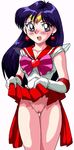  ai_bouru bishoujo_senshi_sailor_moon blush compression_artifacts eyeball_(artist) hino_rei jpeg_artifacts no_panties pussy sailor_mars skirt skirt_lift uncensored 