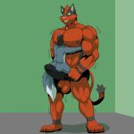 1:1 2020 4_toes 5_fingers absurd_res anthro areola big_muscles big_penis biped canid canine canis digital_media_(artwork) duo erection feet fingers foreskin fur generation_7_pokemon genitals glans grey_body grey_fur growth hi_res humanoid_genitalia humanoid_penis inside intimatewolf larger_anthro larger_male male mammal muscle_growth muscular muscular_anthro muscular_male nintendo nipples nude orange_body orange_fur penis pokemon pokemon_(species) sirus size_difference smaller_anthro smaller_male standing tail toes torracat wolf