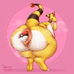 2024 absurd_res ampharos anal anal_penetration anthro anus big_anus big_butt blush bodily_fluids breasts butt digital_drawing_(artwork) digital_media_(artwork) digitigrade female generation_2_pokemon hand_on_butt hi_res huge_anus huge_butt hyper hyper_anus hyper_butt looking_at_viewer musk musk_clouds nintendo nude penetration pepperpkmon88 pokeball pokeball_sex_toy pokemon pokemon_(species) puffy_anus raised_tail sex_toy simple_background solo sweat sweatdrop sweating_profusely tail thick_thighs watermark