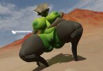 absurd_res anthro anus arthropod blender_(software) blender_cycles breasts cloud crouching desert dododragon56 female genitals helldivers hi_res holding_breast insect nipples nude pussy slime solo spread_legs spreading thick_thighs
