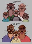 anthro chase_hunter echo_(game) echo_(series) echo_project eyeshadow family female group littlegeecko makeup male mammal mr._bronson mustelid otter sydney_bronson