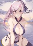  cleavage erect_nipples fate/grand_order haneramu miyamoto_musashi_(fate/grand_order) swimsuits thighhighs 