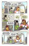 2023 anthro asinus brown_body car clothing comic detailed_background dialogue donkey duo english_text equid equine guayodraws hi_res horse inside_car julio_(julio_&amp;_poncho) male mammal open_mouth poncho_(julio_&amp;_poncho) shirt sitting text topwear vehicle