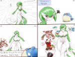  ... 2girls anger_vein aroused_nosebleed artist_name blue_skin blush bob_cut bow breasts brown_hair closed_eyes collar colored_skin dress drooling gardevoir green_hair hair_bow heart large_breasts may_(pokemon) mouth_drool multicolored_skin multiple_girls pink_eyes plasmid poke_ball pokemon pokemon_(creature) pokemon_ability red_bow red_shirt shirt shorts simple_background sleeveless sleeveless_shirt sparkling_eyes spheal thick_thighs thighs thought_bubble tongue tongue_out trace_(pokemon_ability) two-tone_skin white_background white_dress white_shorts white_skin 
