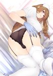  ass cameltoe erect_nipples no_bra nurse pantsu stockings thighhighs zucchini 