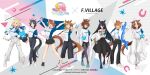  absurdres agnes_tachyon_(umamusume) ahoge animal_ears brown_hair ear_covers earrings hair_between_eyes highres horse_ears horse_girl horse_tail horseshoe_ornament jewelry jungle_pocket_(umamusume) long_hair looking_at_viewer manhattan_cafe_(umamusume) medium_hair multiple_girls notched_ear red_eyes short_hair single_earring smile tail umamusume umamusume:_beginning_of_a_new_era 