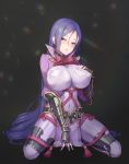  armor bodysuit breast_hold erect_nipples fate/grand_order minamoto_no_raikou_(fate/grand_order) sseli 