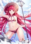  arknights bikini cameltoe cleavage horns pointy_ears swimsuits tagme tail vigna_(arknights) weapon wet 