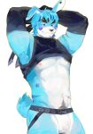 2024 anthro areola blue_body blue_fur bulge clothing facial_piercing five_nights_at_freddy&#039;s five_nights_at_freddy&#039;s:_security_breach five_nights_at_freddy&#039;s:_security_breach_ruin fur glamrock_bonnie_(fnaf) hair hi_res jockstrap lagomorph leporid looking_at_viewer male mammal nose_piercing piercing pubes rabbit scottgames short_tail solo steel_wool_studios tail underwear yuuko891