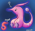 ambiguous_gender big_breasts biofspades420 bra breasts clothing digital_media_(artwork) duo female feral fish generation_3_pokemon gorebyss hi_res marine nintendo pink_body pokemon pokemon_(species) seashell_bra simple_background squirmle tail text underwear video_games worm