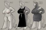 alternate_costume big_breasts big_butt boss_monster_(undertale) bovid breasts butt caprine clothing curved_horn dress felid floppy_ears fur goat hi_res horn huge_breasts lion long_dress long_ears long_fur long_tail mammal md34 monster nude nun_habit pantherine pubes religious_clothing sagging_breasts shaggy_fur solo tabard tail tail_fluff tail_tuft thick_thighs tight_clothing toriel tuft undertale_(series)