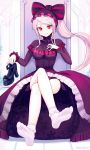  breast_hold dress feet gothic_lolita lolita_fashion overlord rezodwel shalltear_bloodfallen skirt_lift 