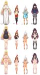  bandages bottomless breast_hold breasts censored character_design cleavage dress kirin_kakeru megane naked nipples seifuku sweater tagme thighhighs topless 