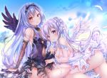  aoba_chise aoba_project aoba_rena ass breast_hold lingerie momo_moyon pantsu see_through wings 