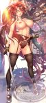  garter_belt heels lucknight nipples pantsu stockings sword thighhighs topless 